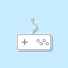 Poster - Game controller sticker icon. Simple thin line, outline vector of web icons for ui and ux, website or mobile application
