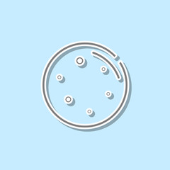 Poster - Moon sticker icon. Simple thin line, outline vector of web icons for ui and ux, website or mobile application