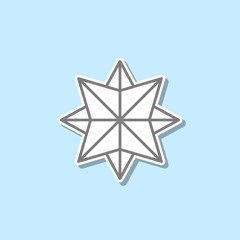 Wall Mural - Eight-pointed star sticker icon. Simple thin line, outline vector of web icons for ui and ux, website or mobile application