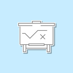 Poster - School boards sticker icon. Simple thin line, outline vector of web icons for ui and ux, website or mobile application