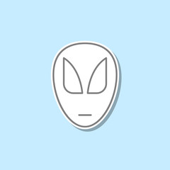 Wall Mural - Superhero mask sticker icon. Simple thin line, outline vector of web icons for ui and ux, website or mobile application