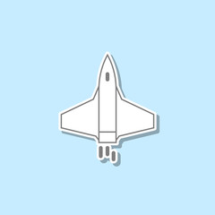 Poster - Aircraft sticker icon. Simple thin line, outline vector of web icons for ui and ux, website or mobile application