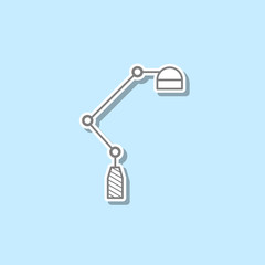 Poster - Table lamp sticker icon. Simple thin line, outline vector of web icons for ui and ux, website or mobile application