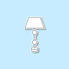Poster - Table lamp sticker icon. Simple thin line, outline vector of web icons for ui and ux, website or mobile application