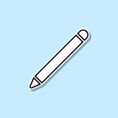 Poster - A pen sticker icon. Simple thin line, outline vector of web icons for ui and ux, website or mobile application