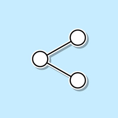 Poster - Blockchain sticker icon. Simple thin line, outline vector of web icons for ui and ux, website or mobile application
