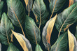 Palm leaves seamless vintage pattern