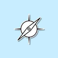 Poster - Compass sticker icon. Simple thin line, outline vector of web icons for ui and ux, website or mobile application