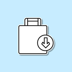 Poster - Baggage sticker icon. Simple thin line, outline vector of web icons for ui and ux, website or mobile application