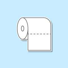Fototapete - toilet paper sticker icon. simple thin line, outline vector of web icons for ui and ux, website or m