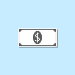 Poster - Banknote sticker icon. Simple thin line, outline vector of web icons for ui and ux, website or mobile application