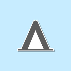 Poster - Tent sign sticker icon. Simple thin line, outline vector of web icons for ui and ux, website or mobile application