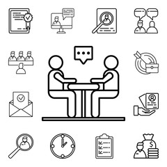 Poster - Business communication icon. Detailed set of interview icons. Premium quality graphic design. One of the collection icons for websites, web design, mobile app