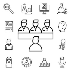 Poster - Job interview icon. Detailed set of interview icons. Premium quality graphic design. One of the collection icons for websites, web design, mobile app