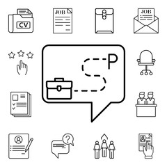Poster - Distance to work icon. Detailed set of interview icons. Premium quality graphic design. One of the collection icons for websites, web design, mobile app