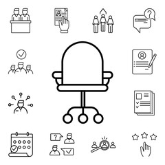 Poster - Office chair icon. Detailed set of interview icons. Premium quality graphic design. One of the collection icons for websites, web design, mobile app