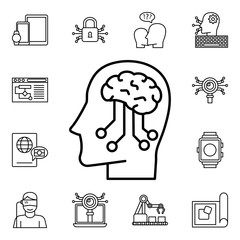 Poster - artificial intelligence icon. detailed set of artifical icons. premium quality graphic design. one o