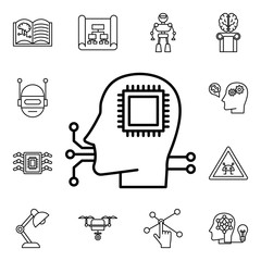 Poster - artificial intelligence smart human icon. detailed set of artifical icons. premium quality graphic d