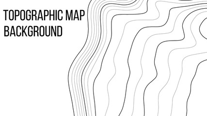Poster - Topographic map background. Abstract vector illustration