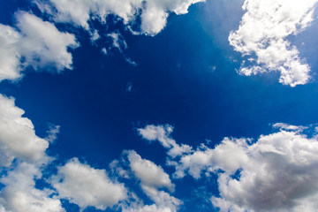 blue sky with white clouds