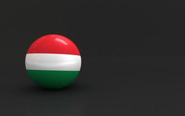 Wall Mural - flag. 3d render of international flagball. hungary flag.