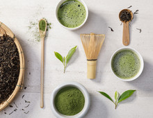 Green Tea Stack Tea Cup Stack Free Stock Photo - Public Domain Pictures