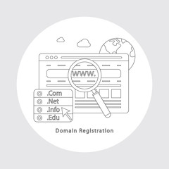 Poster - domain name registration concept