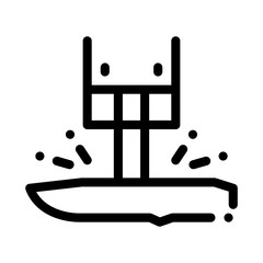 Poster - Blade Production Icon Vector. Outline Blade Production Sign. Isolated Contour Symbol Illustration