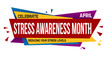 Stress awareness month banner design