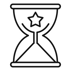 Poster - smm hourglass icon. outline smm hourglass vector icon for web design isolated on white background