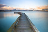 Fototapeta Perspektywa 3d - Sunrise at Matarangi Pier