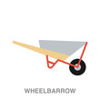 wheelbarrow, flat icon on white transparent background. You can be used black ant icon for several purposes.	