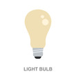 light bulb flat icon on white transparent background. You can be used black ant icon for several purposes.	