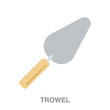 trowel flat icon on white transparent background. You can be used black ant icon for several purposes.	