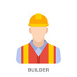 builder flat icon on white transparent background. You can be used black ant icon for several purposes.	
