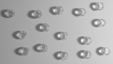 Fototapeta Do przedpokoju - 3d illustration, texture of transparent balls on a white background