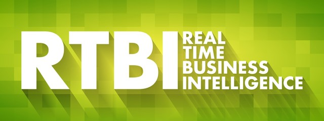 Poster - rtbi - real time business intelligence acronym, business concept background