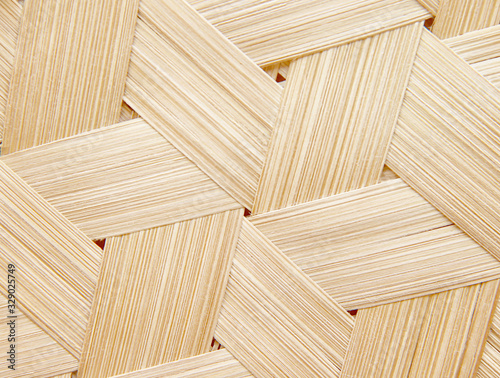 Cuadros en Lienzo Wood texture background , weaving patterns of bamboo crafts