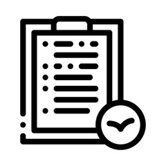 Poster - Bird Check List For Watching Icon Thin Line Vector. Paper Page On Clipboard With Task For Watching Bird Concept Linear Pictogram. Monochrome Outline Sign Isolated Contour Symbol Illustration