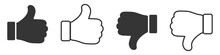 Set Of Like Icons. Up And Down Thumbs Icon.