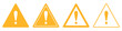 Triangular warning symbols with Exclamation mark.