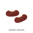 kidney beans flat icon on white transparent background. You can be used black ant icon for several purposes.	