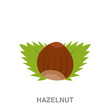 hazelnut flat icon on white transparent background. You can be used black ant icon for several purposes.	