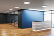 Modern office hall with reception desk