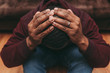 © rohane - black african american man depicting a sad depressive state, depression concept