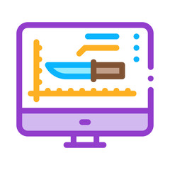 Poster - Knife Display Icon Vector. Outline Knife Display Sign. Color Isolated Contour Symbol Illustration