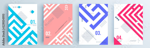 Fotografía Modern abstract covers set, minimal covers design