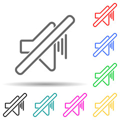 Poster - off-sound mark icon. Element of simple icon for websites, web design, mobile app, info graphics. Thick line icon for website design and development, app development