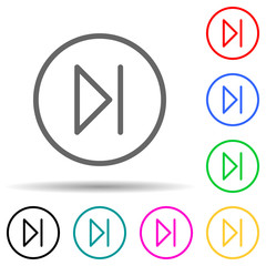 Poster - slow-motion sign in a circle multi color style icon. simple thin line, outline vector of web icons f