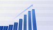 © bluebackimage - Business Economy Data Graph Chart Bar Growth Success 3D illustration background